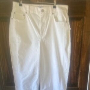 Talbot white relaxed barrel Jean an-kle length high waist 10 NWT